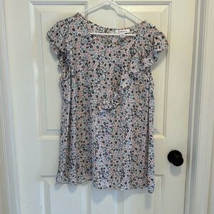 Motherhood Maternity flower print sleeveless blouse large
